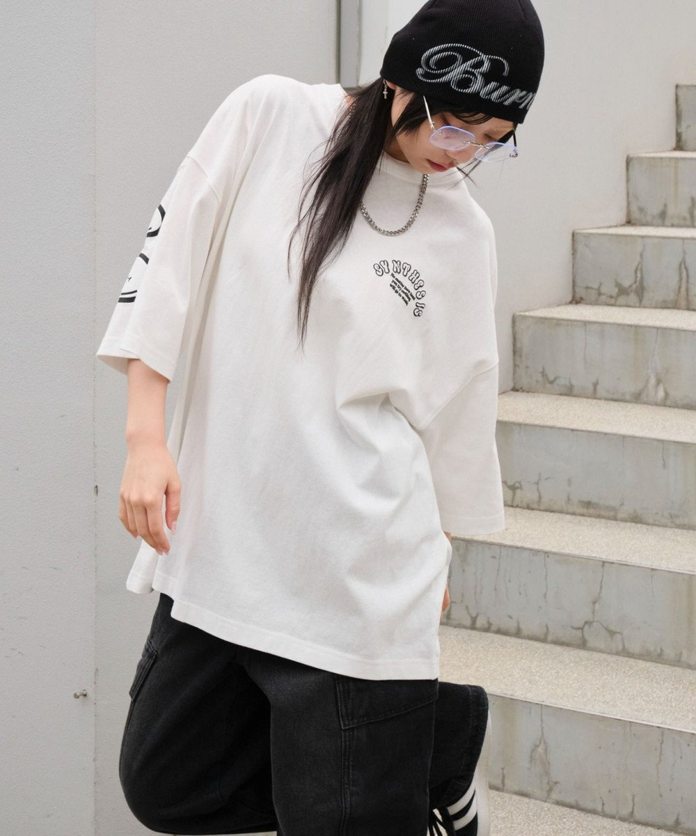 WEGO 【ユニセックス着用ITEM】アクセ付きストレートロゴT（SS） 