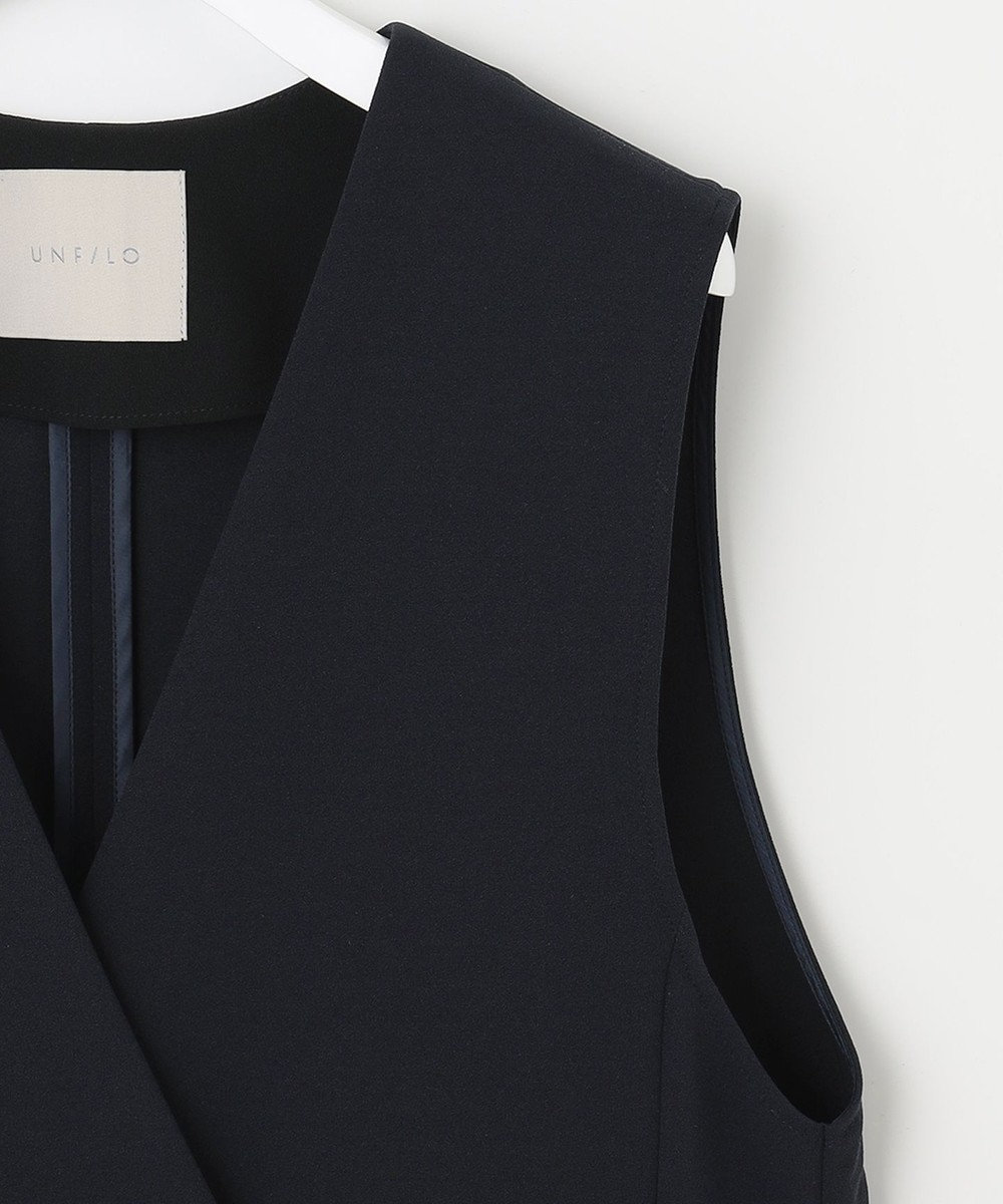 UNFILO 【ストレッチ/洗える】BEAUTY MOVE ダブルボタンジレ 