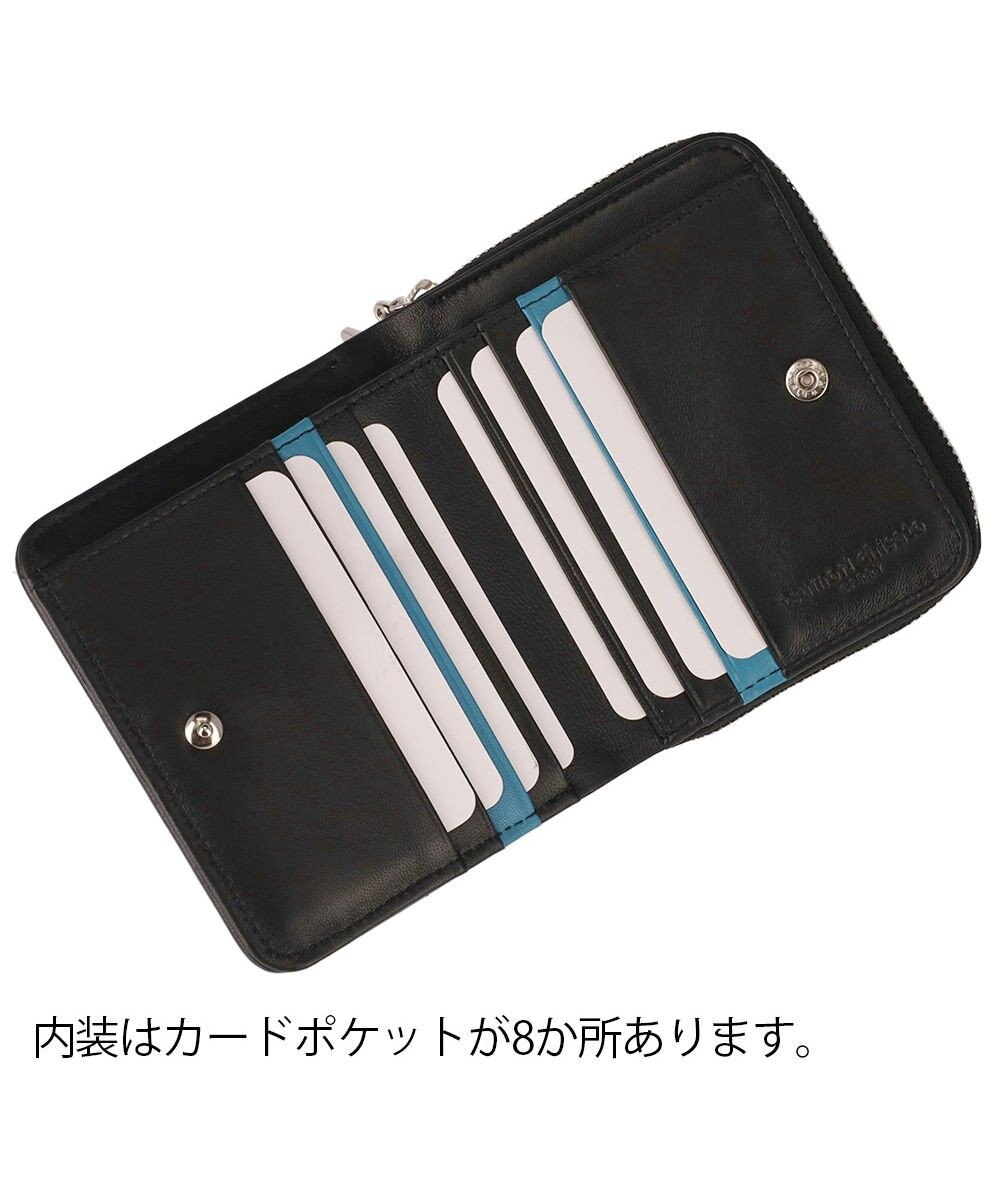 tsumori chisato CARRY キラメッシュ ラウンドファスナー折財布 