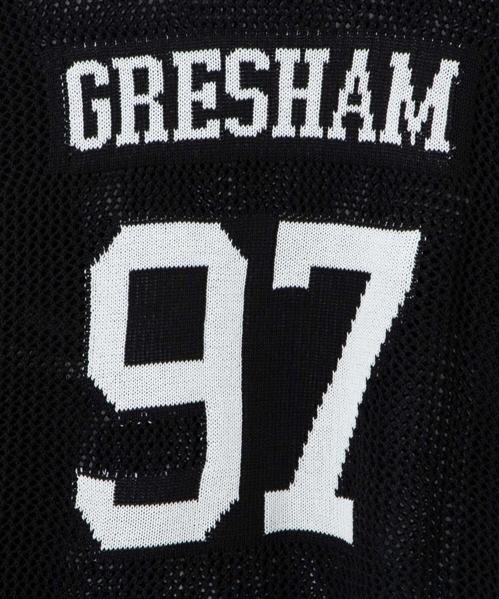 WEGO ロゴメッシュジャガードニット 