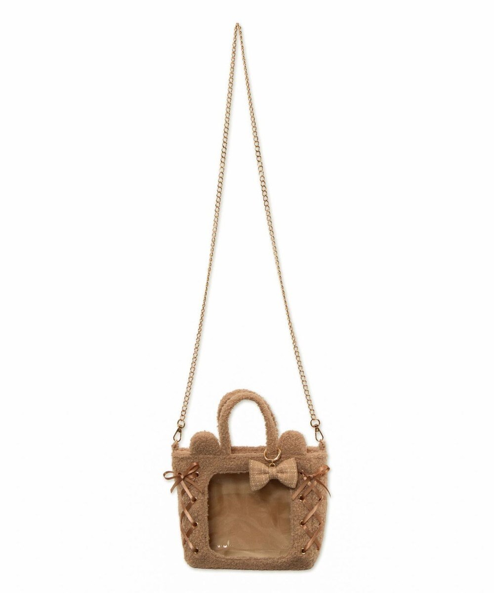 WEGO 【痛バ＆推し活グッズ】耳付きレースアップミニぬいショルダー 