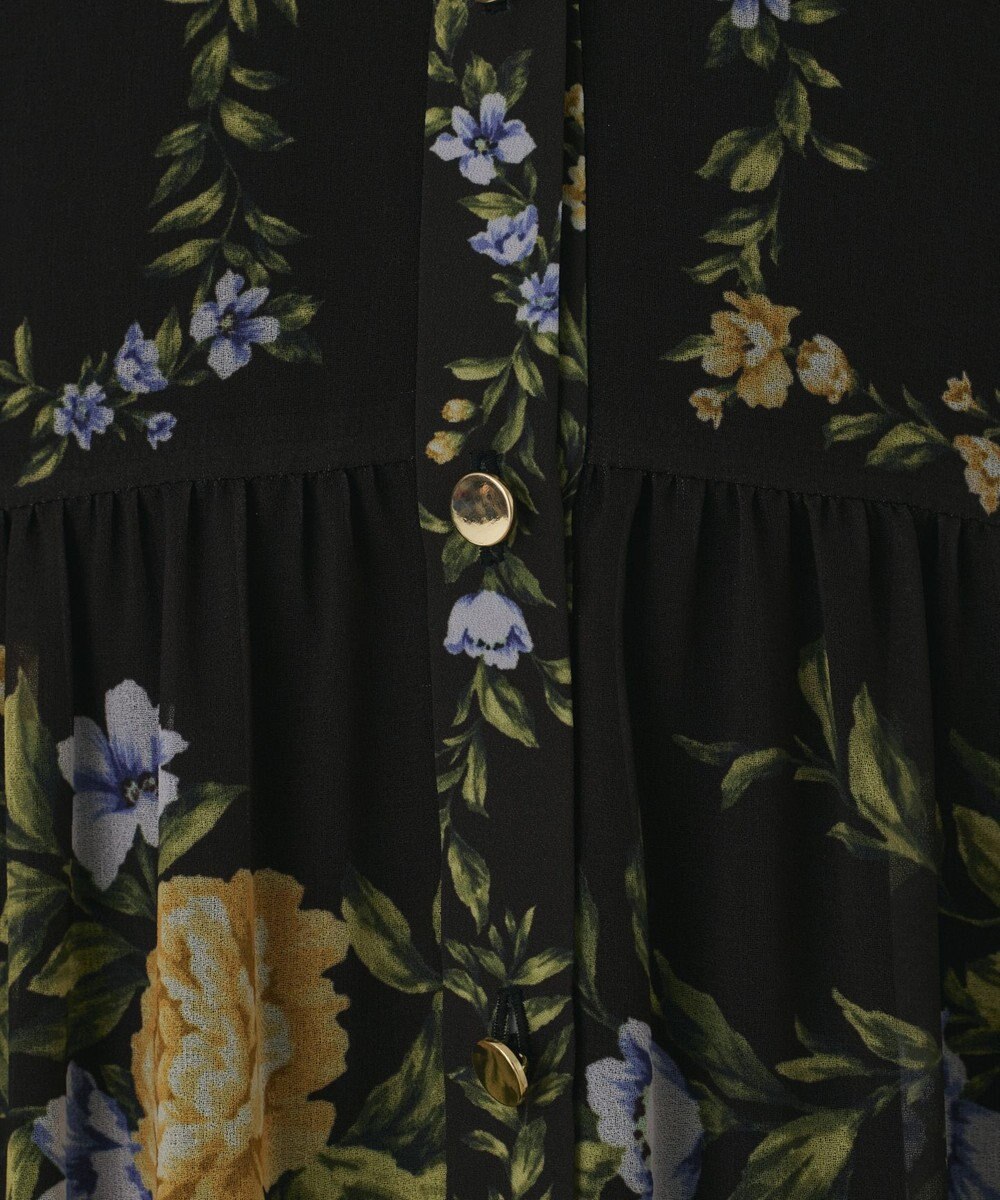 GRACE CONTINENTAL フラワープリントティアードワンピース 