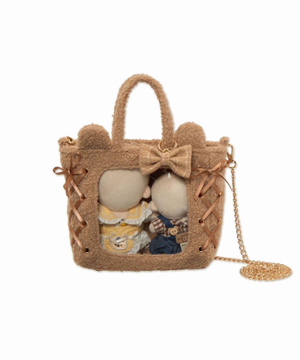 WEGO 【痛バ＆推し活グッズ】耳付きレースアップミニぬいショルダー 