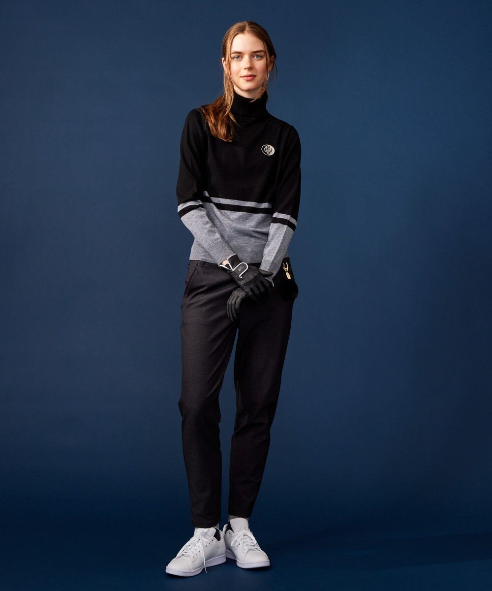 23区GOLF 【WOMEN】【ウォッシャブル 】バイカラー ニットソー 