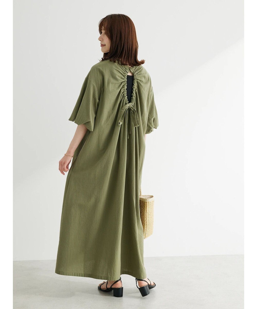 Green Parks ・ＥＬＥＮＣＡＲＥ　ＤＵＥ　バックリボンワンピース Khaki