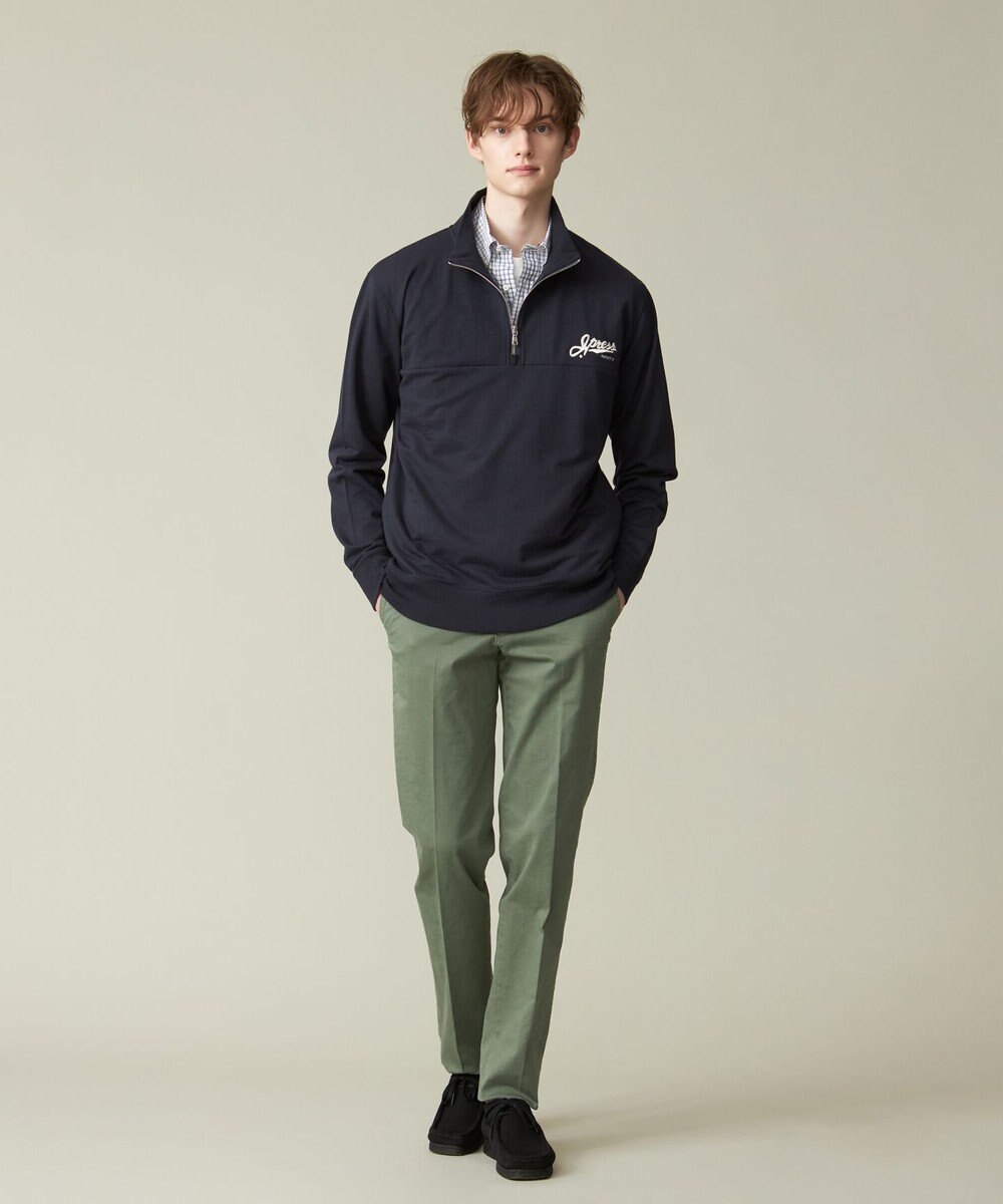 J.PRESS MEN インレージャージー ロゴハーフジップスウェット 