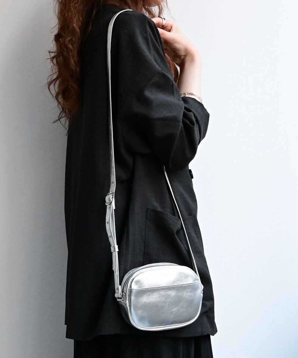 blancle メタリックレザー ラウンドショルダー 