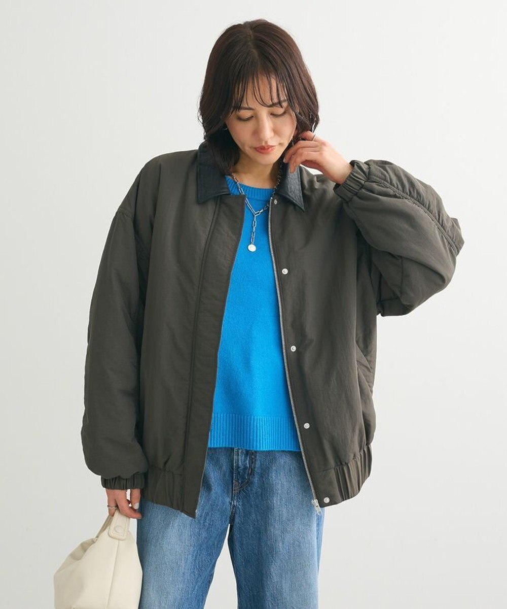 Green Parks ・ＥＬＥＮＣＡＲＥ　ＤＵＥ　フェイクレザーエリブルゾ 