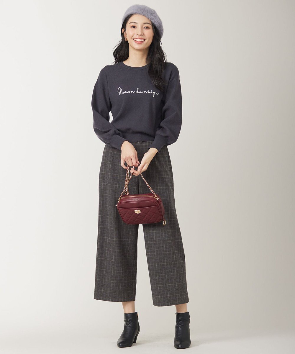 ANY SIS 【洗える】ロゴ刺繍 ニット 