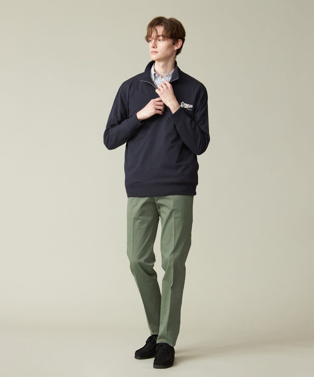 J.PRESS MEN インレージャージー ロゴハーフジップスウェット 