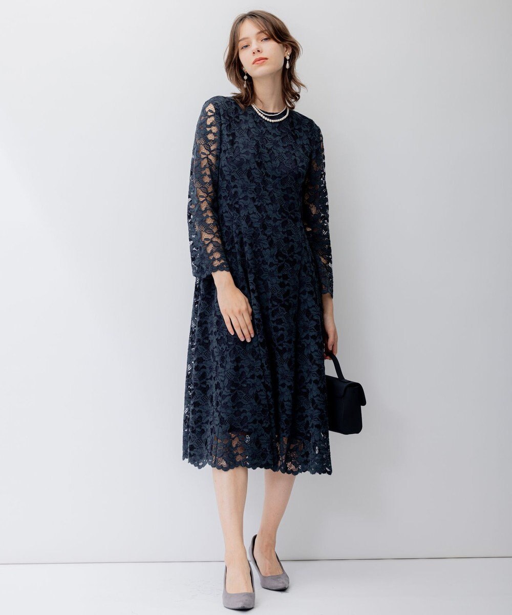 23区 L 【APPLAUDIR】ラッセルフラワーレース ドレス 