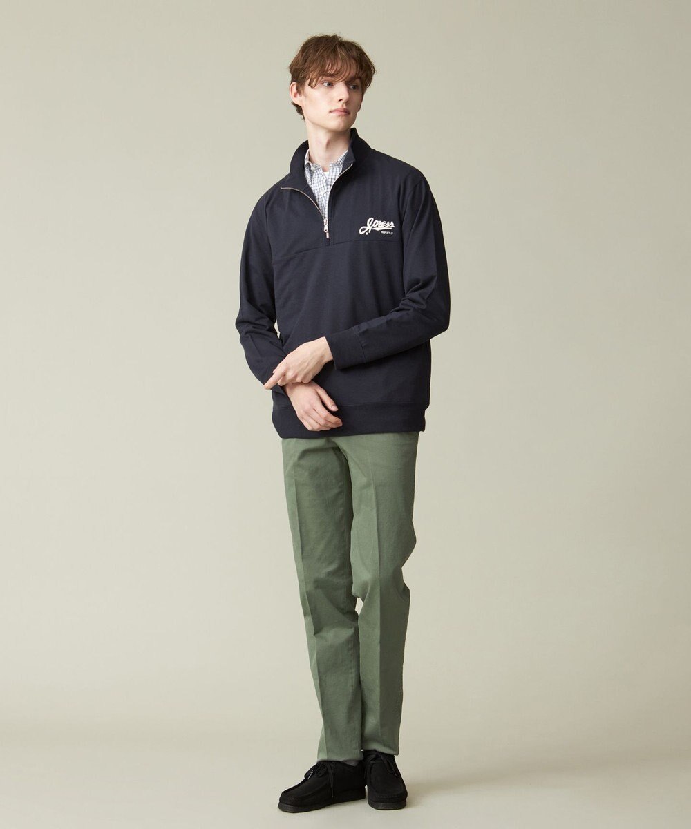 J.PRESS MEN インレージャージー ロゴハーフジップスウェット 
