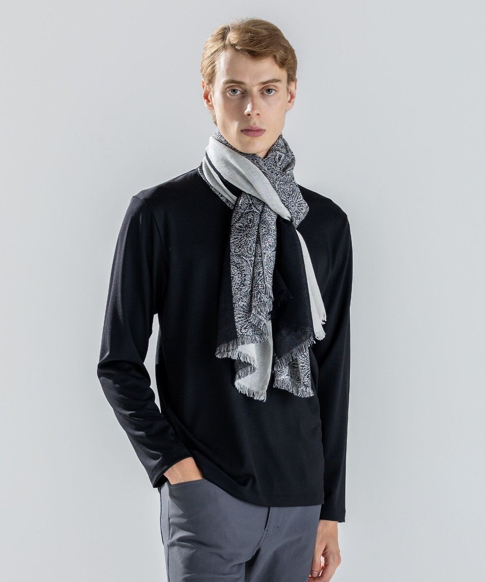 JOSEPH HOMME 新柄【上質素材】シルクカシミヤ　ブックストール / モスクパターンストール 