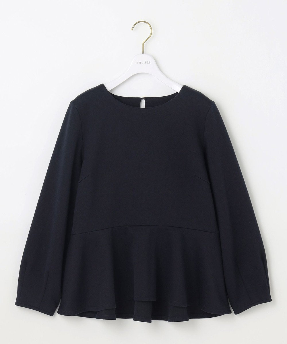 ANY SIS 【WEB・一部店舗限定】カットジャカードペプラム セットアップ 