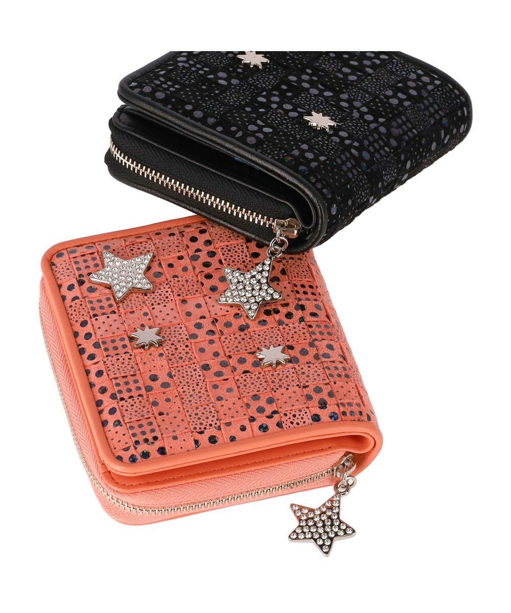 tsumori chisato CARRY キラメッシュ ラウンドファスナー折財布 