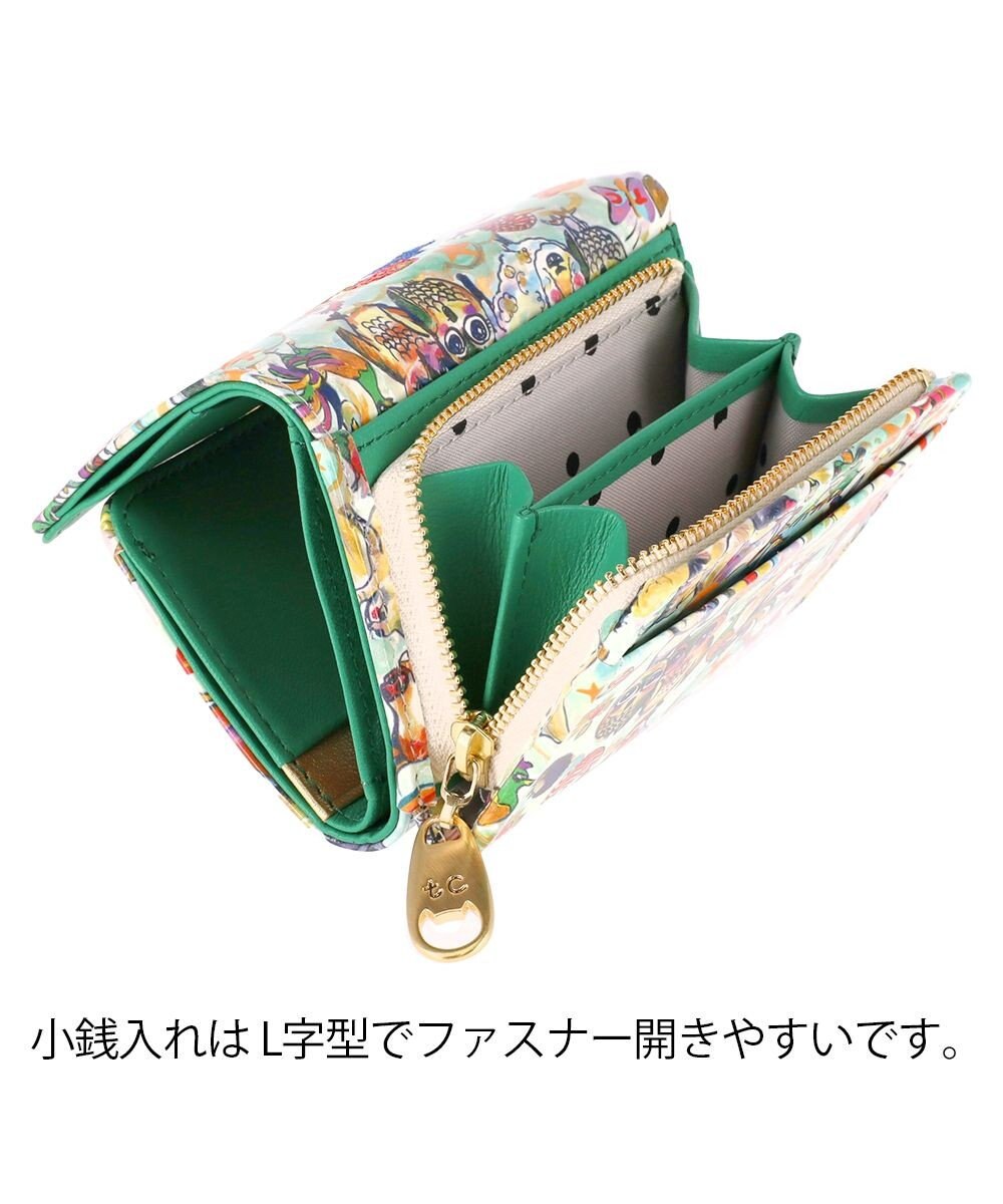 tsumori chisato CARRY 森のどうぶつたち ミニ財布 折り財布 