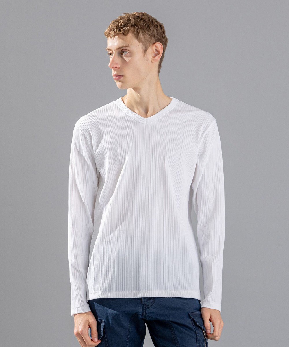 JOSEPH HOMME 【LEON 掲載】テックリブジャージー　Vネックカットソー 