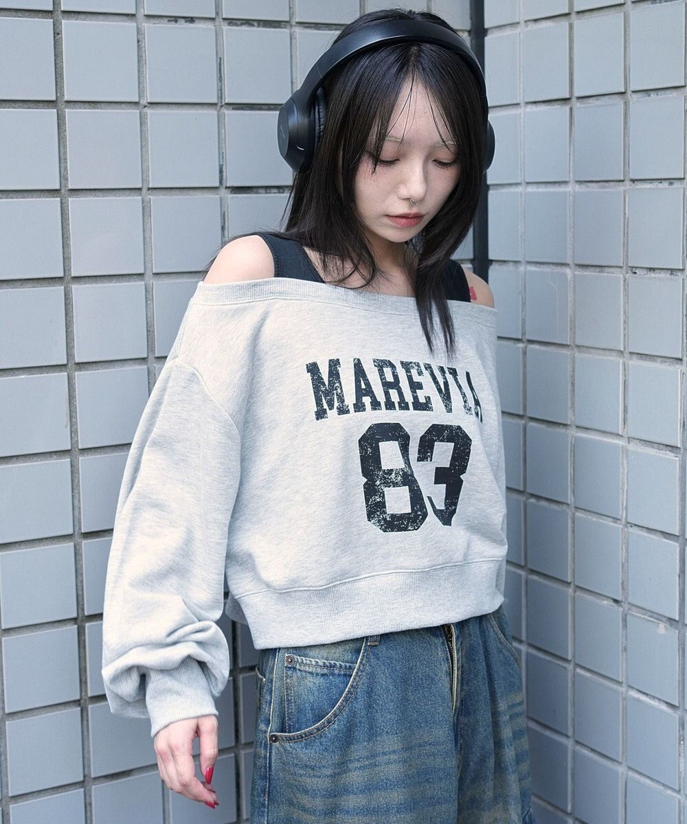 WEGO ドッキングオフショルショートスウェット 