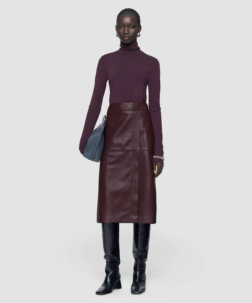 JOSEPH ナッパレザーセーヴル　スカート　 