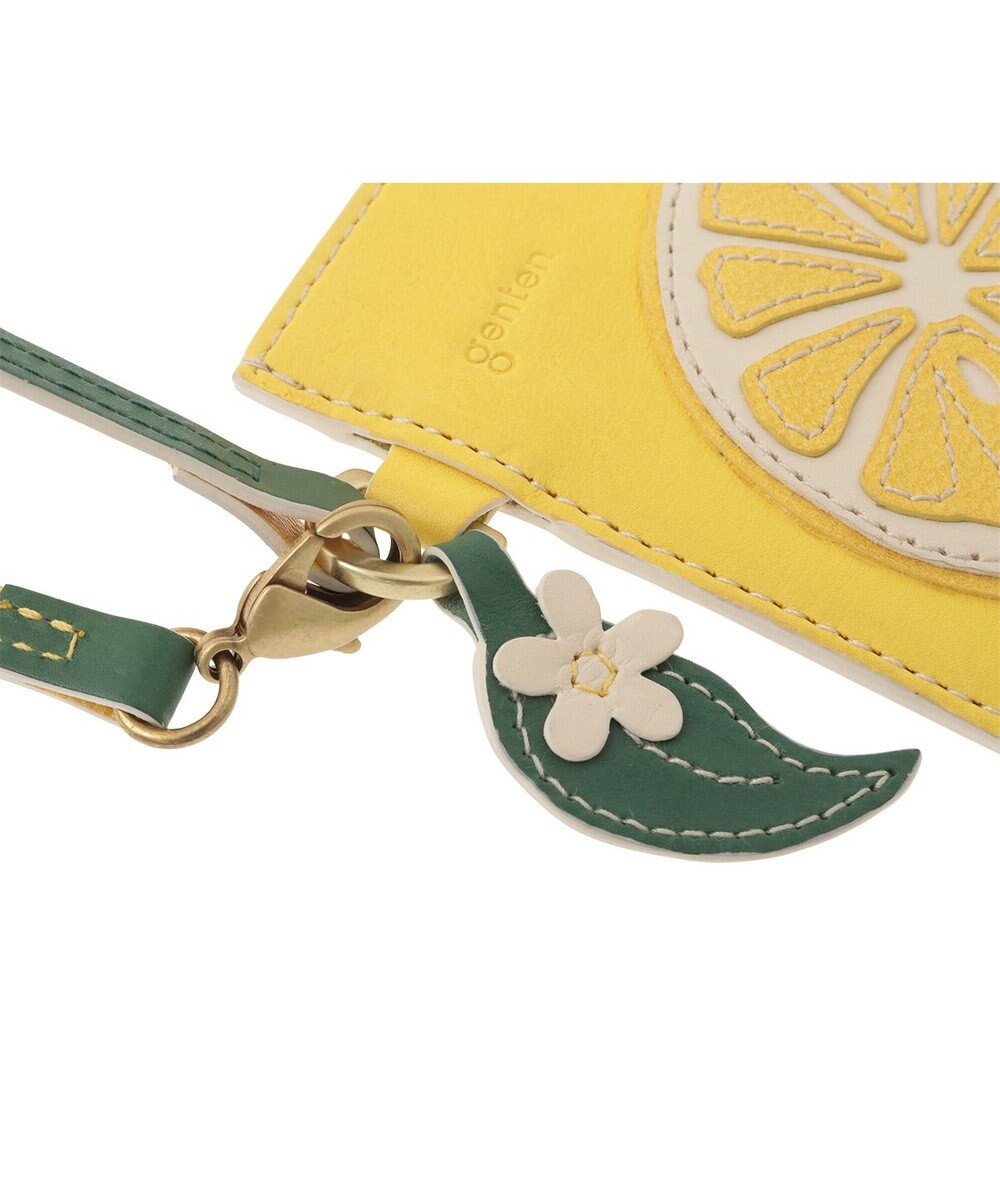 genten フルーツマーケット はみ出しパスケース「レモン」 