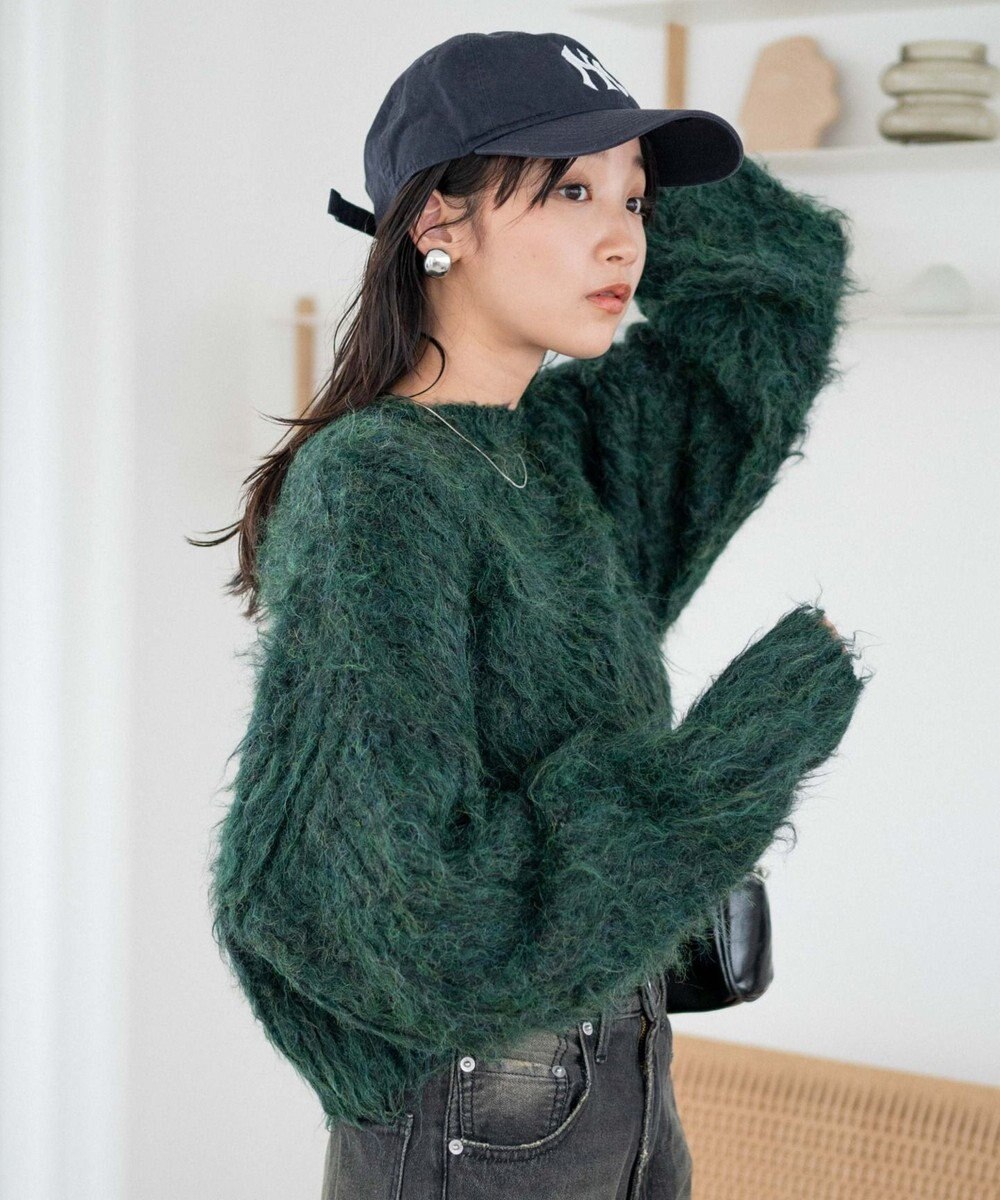 WEGO ブラッシュニットショートプルオーバー 