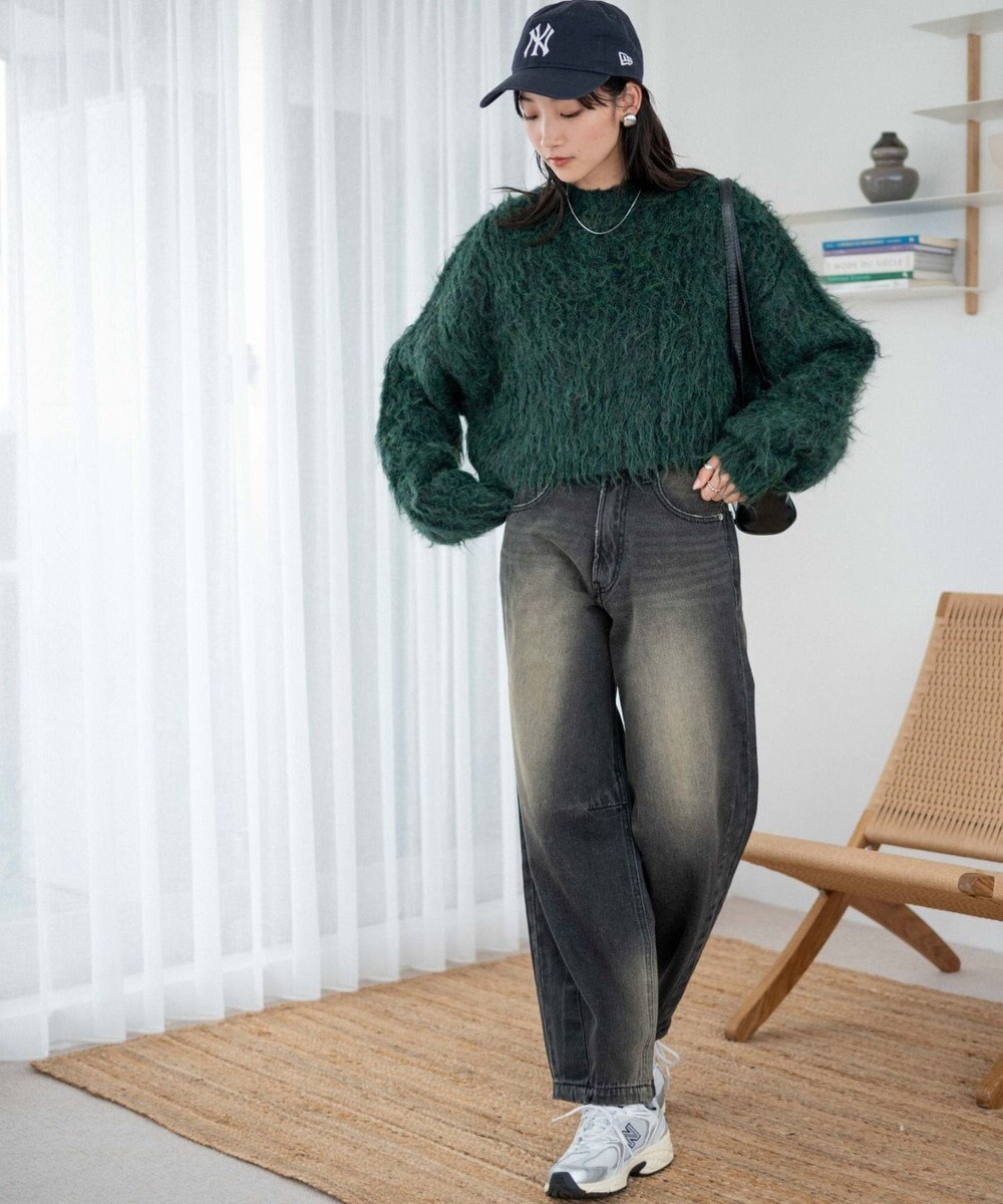 WEGO ブラッシュニットショートプルオーバー 