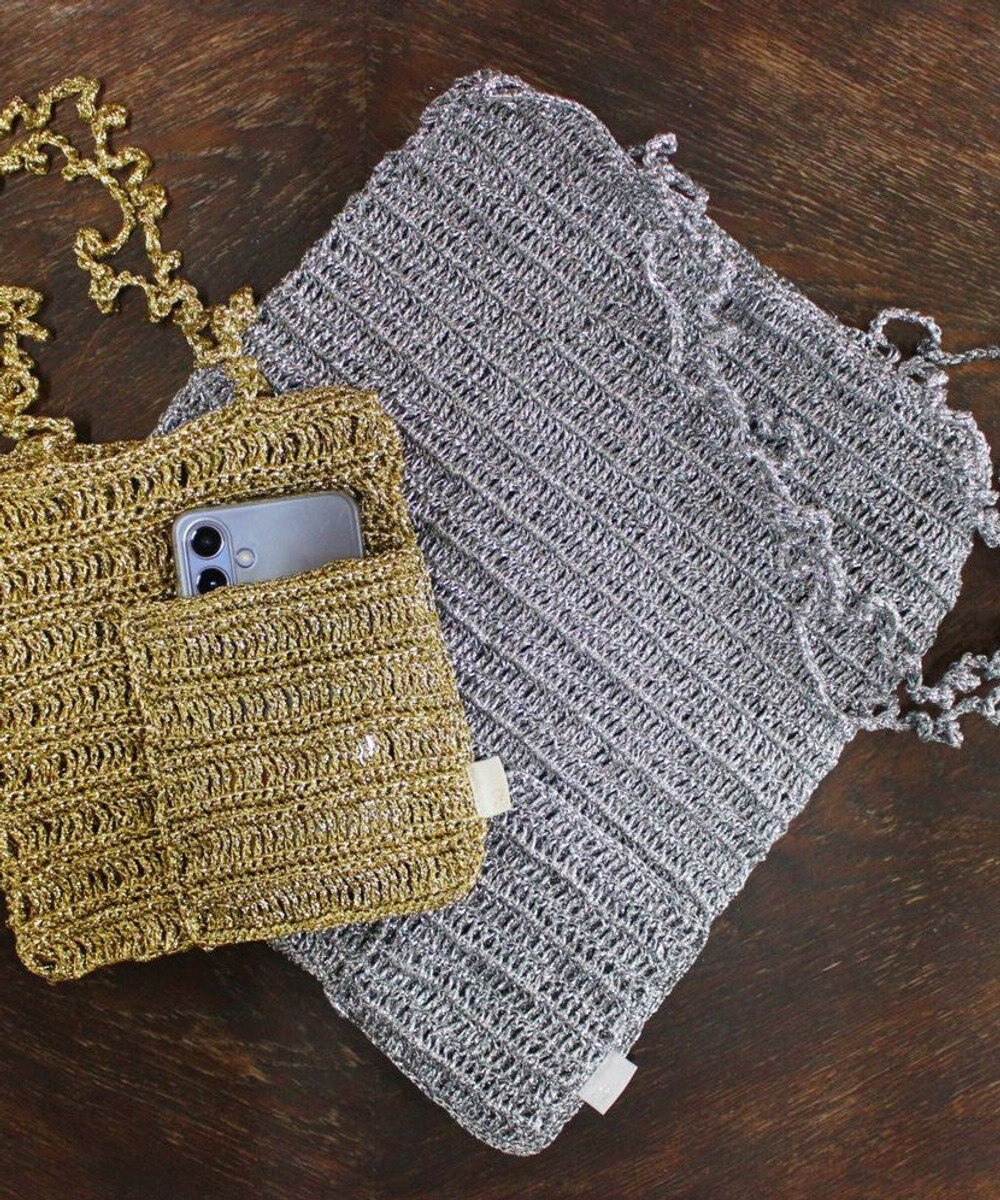 ROOTOTE 1091【手編みカゴバッグ風】SC.トール.クロッシュメタリック-A 