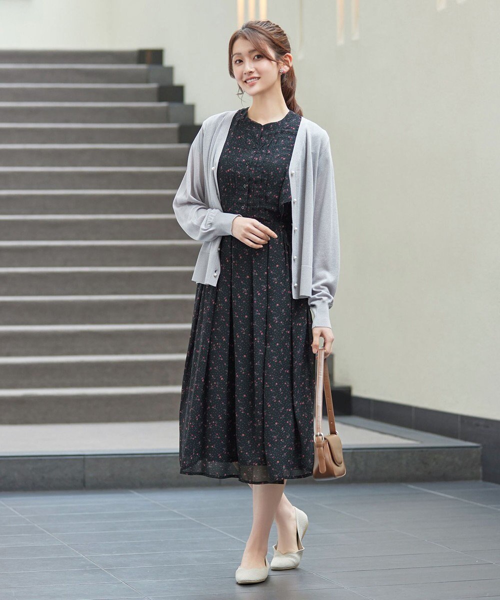 Tiaclasse L 【新色追加】フレアスリーブワンピース 