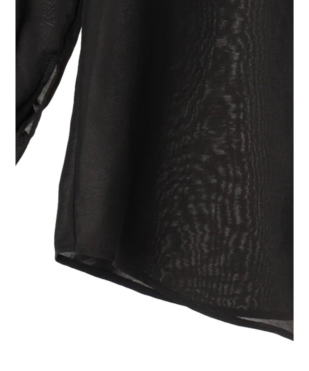 earth music&ecology フリルスリーブシャツ 