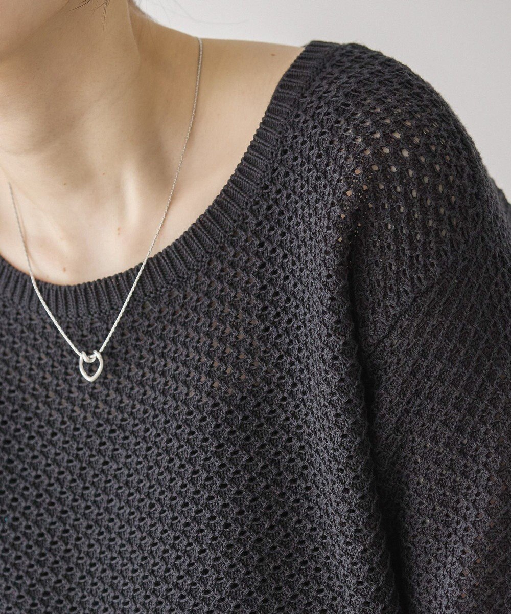 AMERICAN HOLIC 透かし編み半袖ニットプルオーバー 