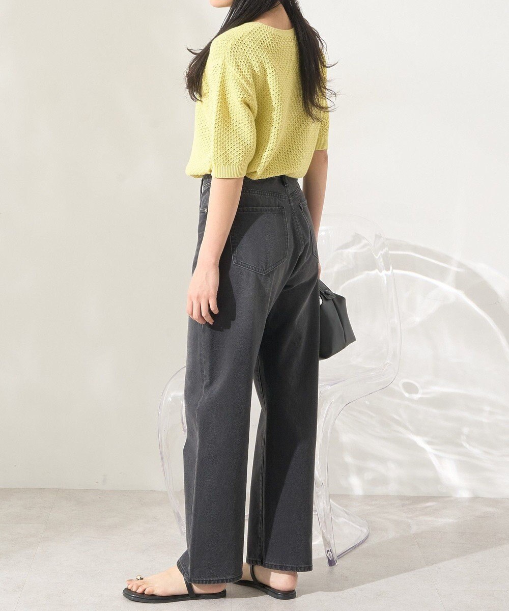 AMERICAN HOLIC 透かし編み半袖ニットプルオーバー 