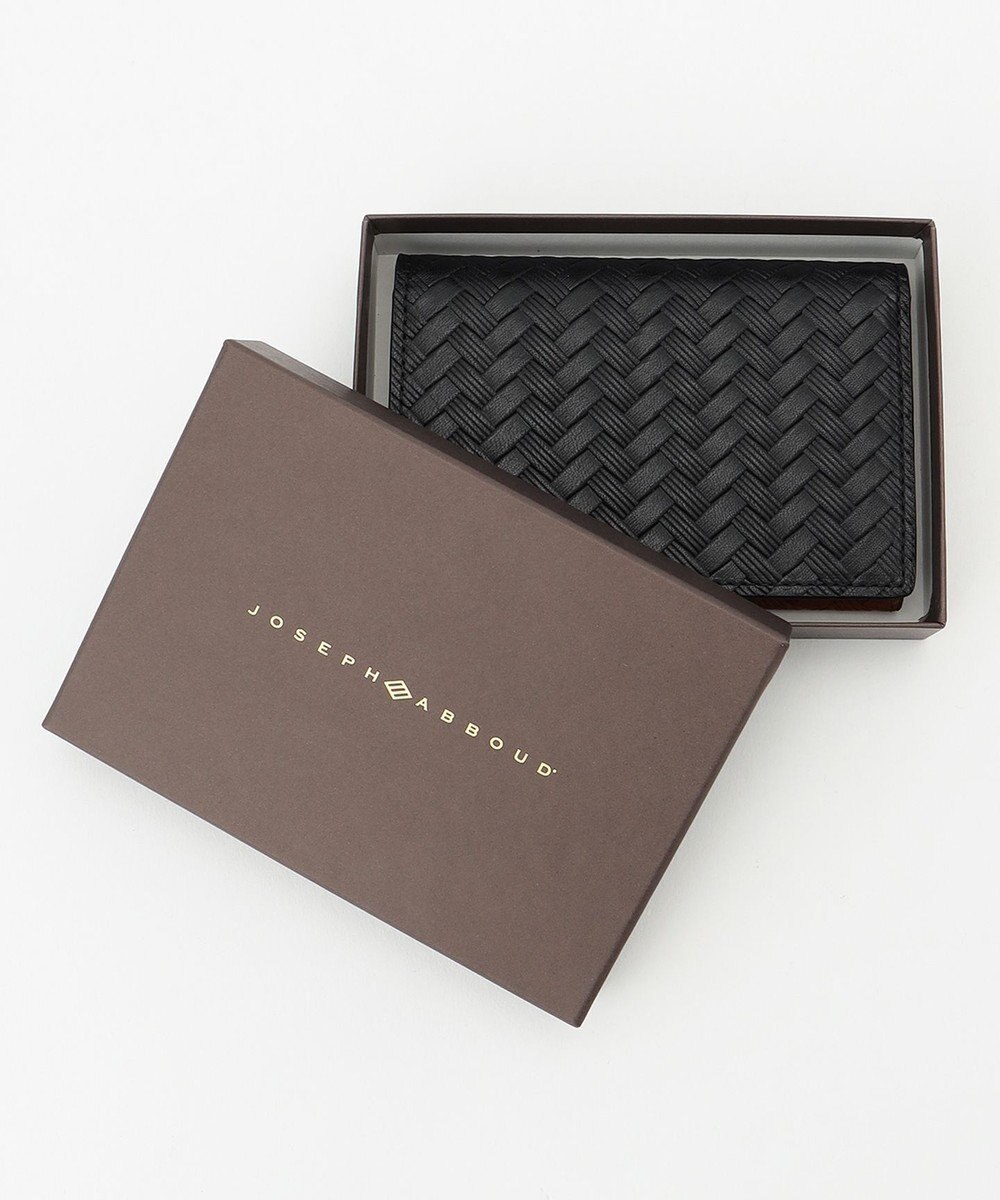 JOSEPH ABBOUD 【名刺入れ】カウレザー エンボスメッシュ 