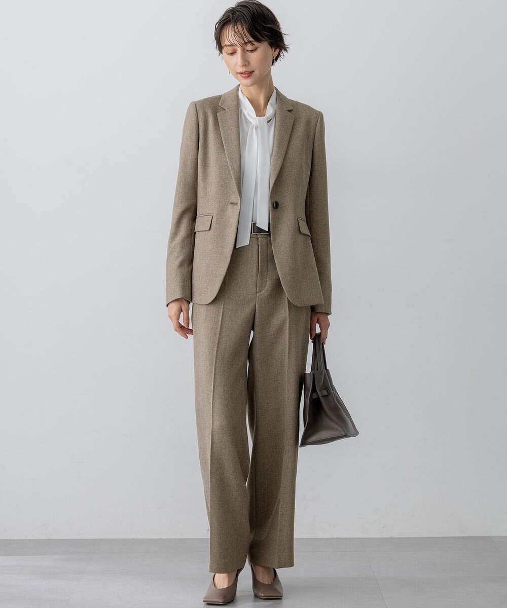 23区 【洗える】ウールライクカルゼ テーラード ジャケット 