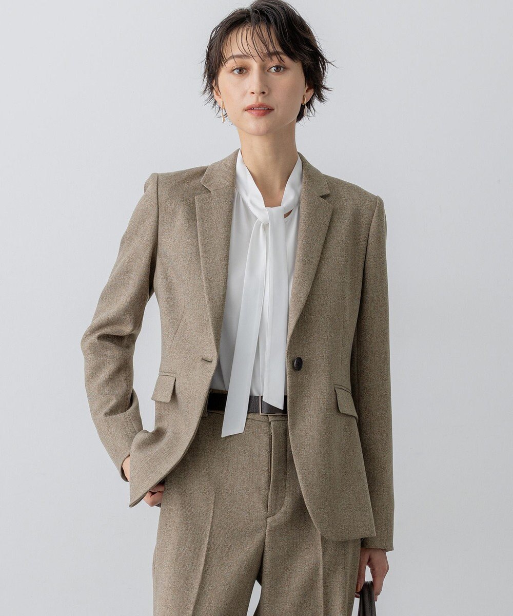 23区 【洗える】ウールライクカルゼ テーラード ジャケット 