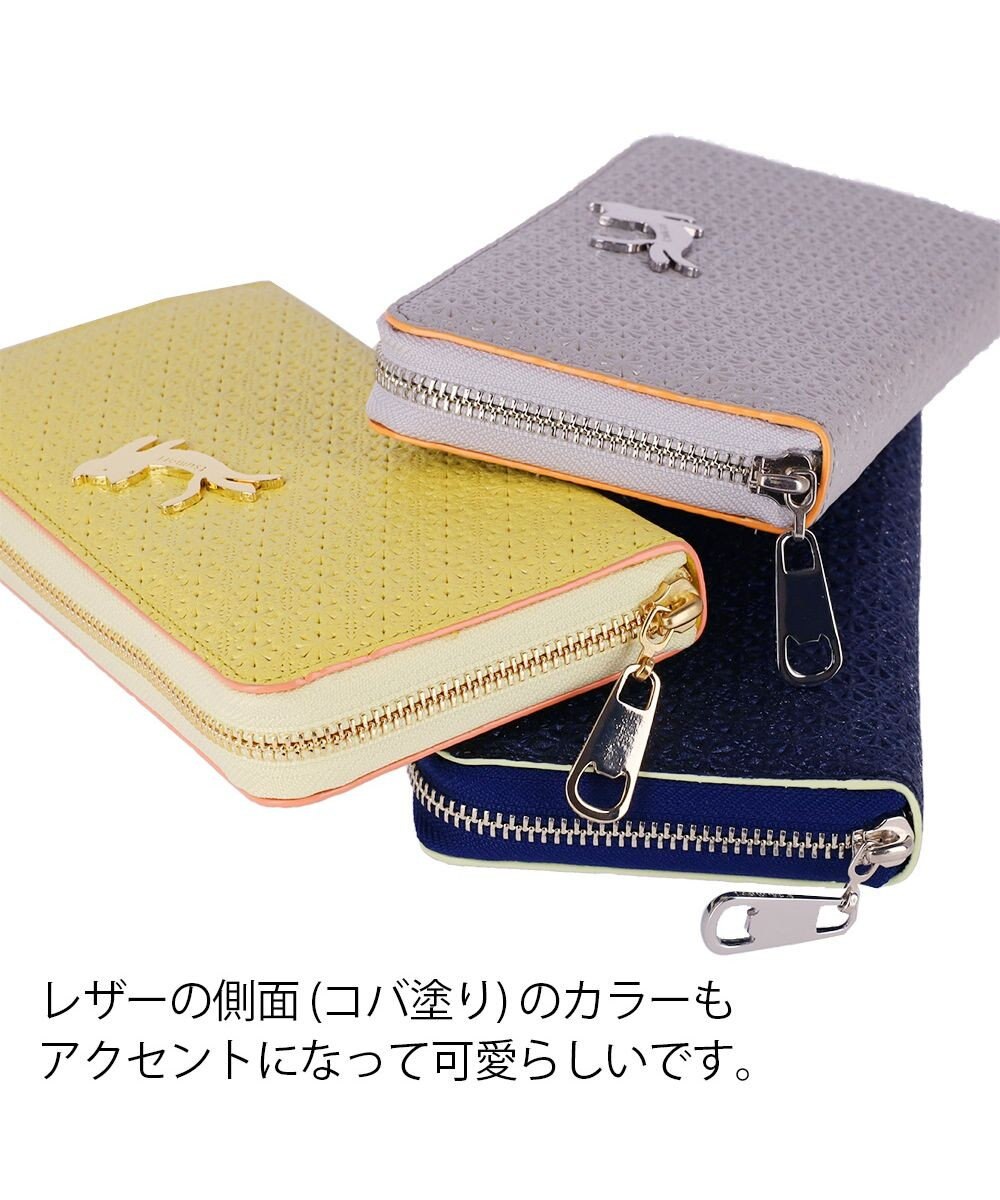 tsumori chisato CARRY キラネコフラワー ラウンドファスナー長財布 