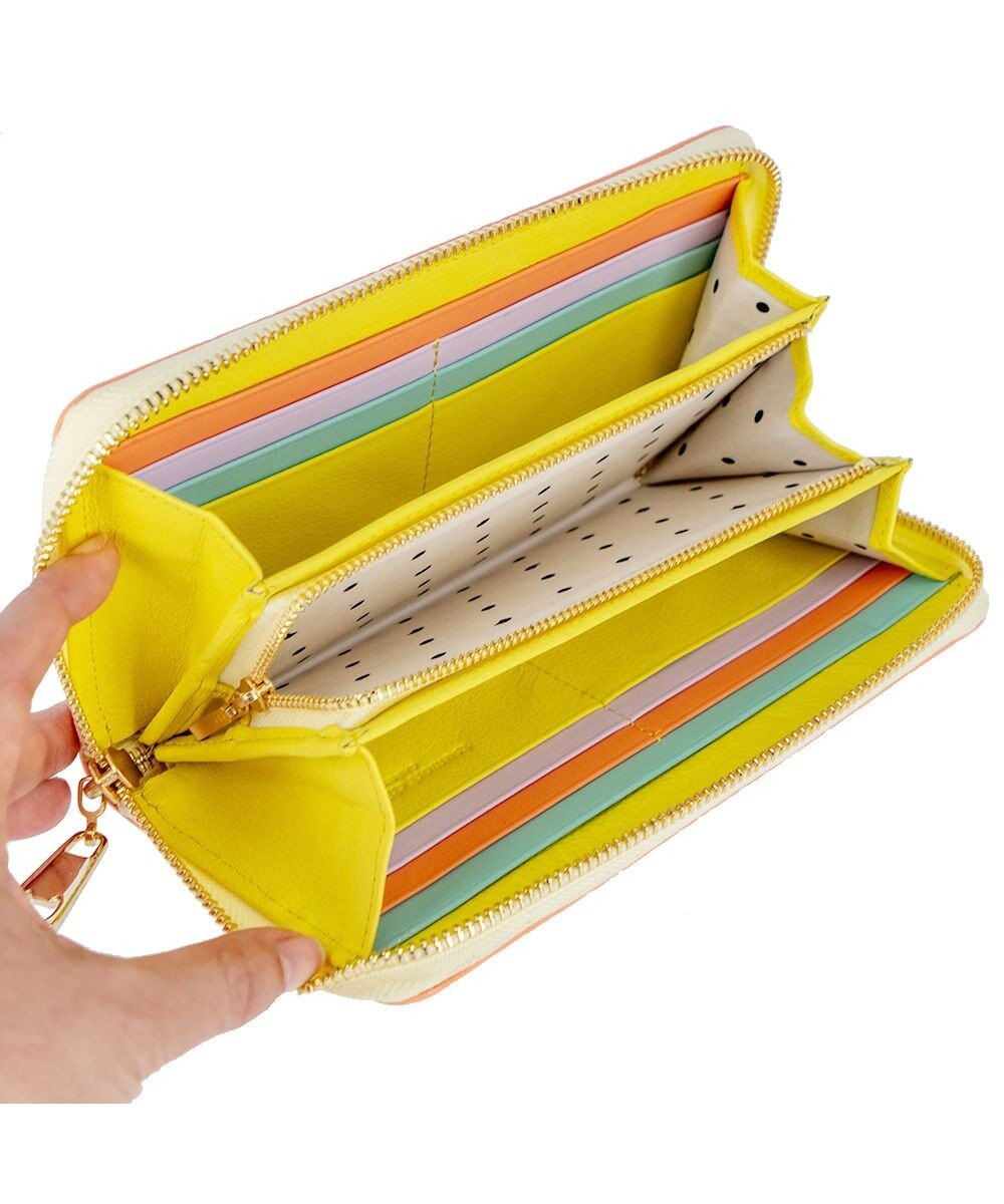 tsumori chisato CARRY キラネコフラワー ラウンドファスナー長財布 