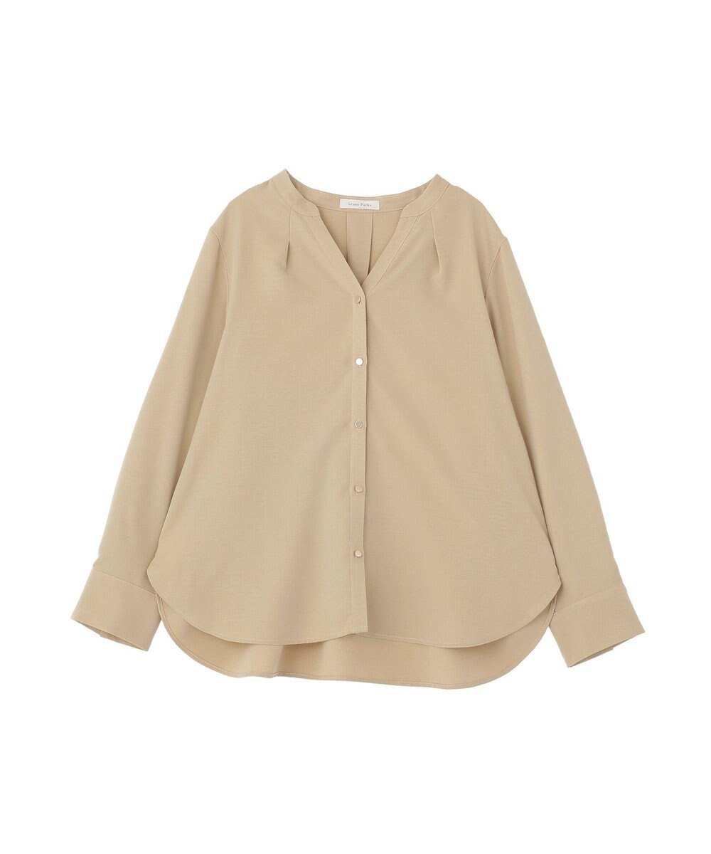 Green Parks ＳＥＴ２点スキッパーブラウス＋プリーツスカート 