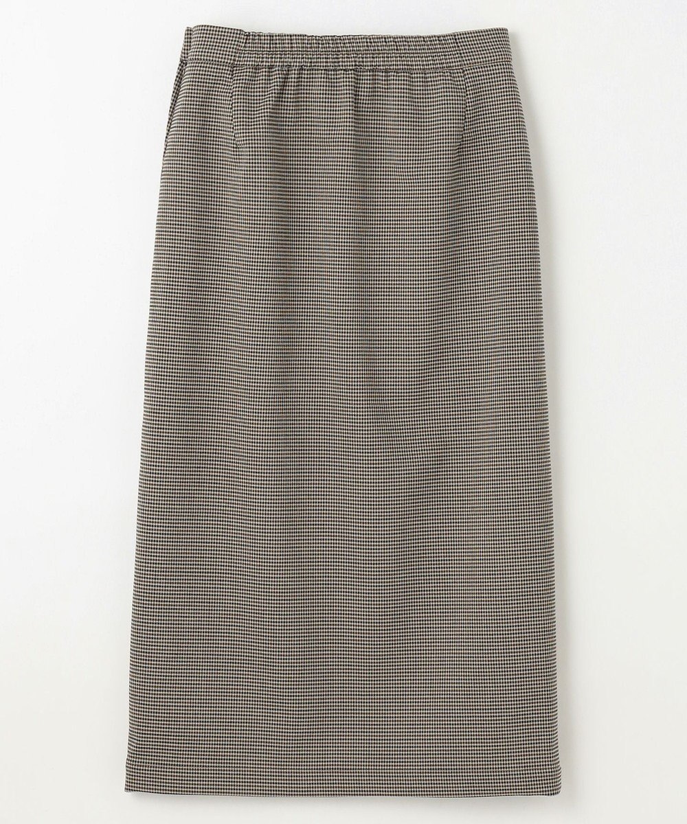 ANY L 【手洗い可/ウエストゴム/裏起毛】チェックボンディングタイトスカート 