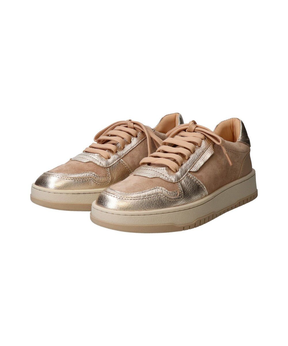 INTER-CHAUSSURES 【QUSHELI】異素材コンビレースアップスニーカー 