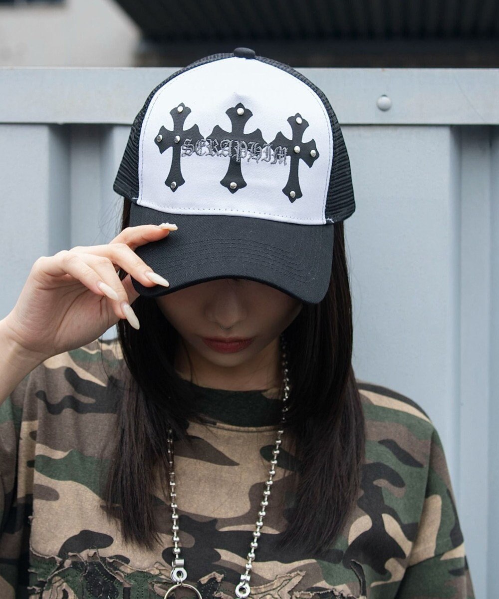 WEGO クロススタッズメッシュキャップ 
