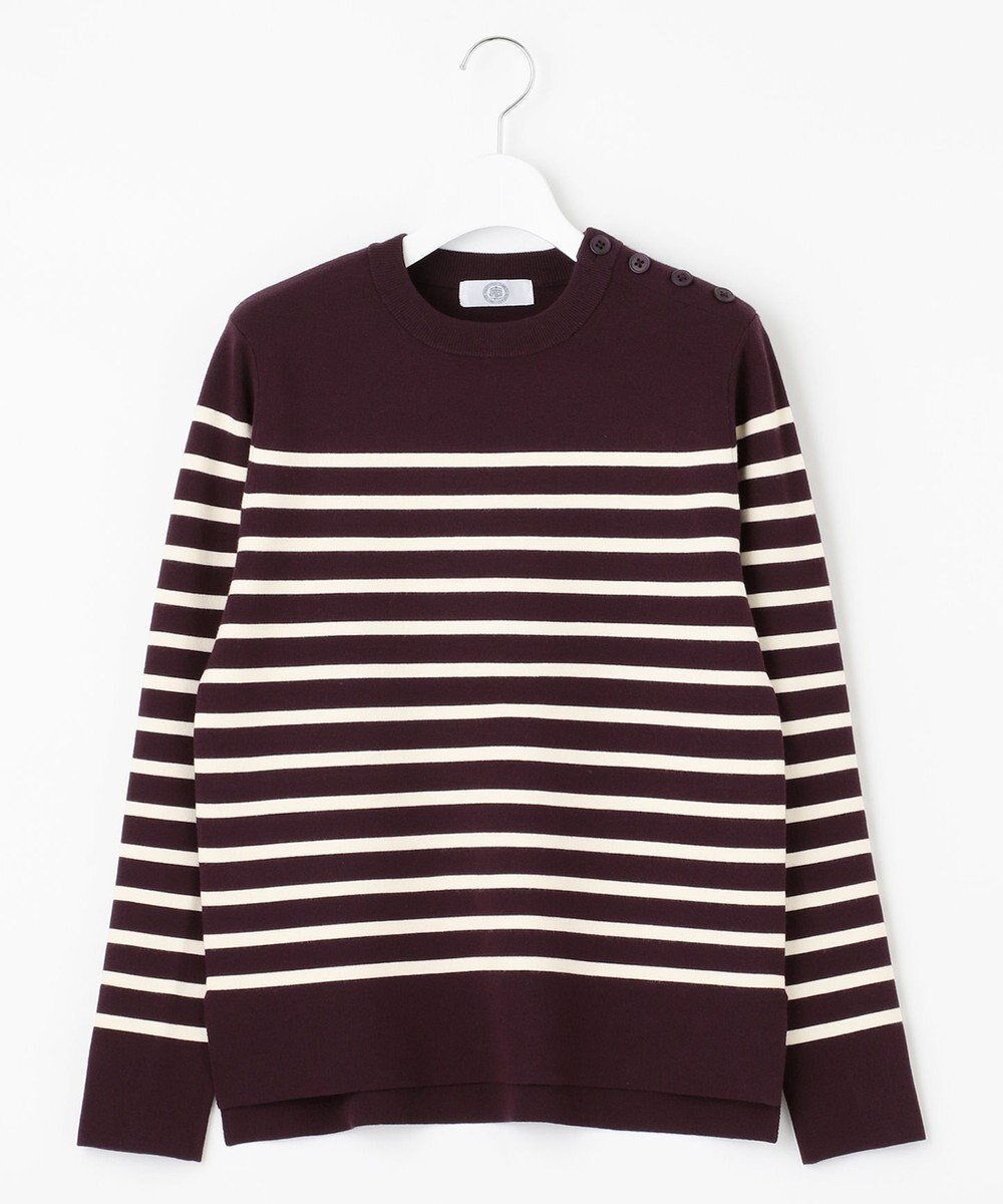 J.PRESS LADIES 【洗える】ミラノリブバスクボーダー ニット 