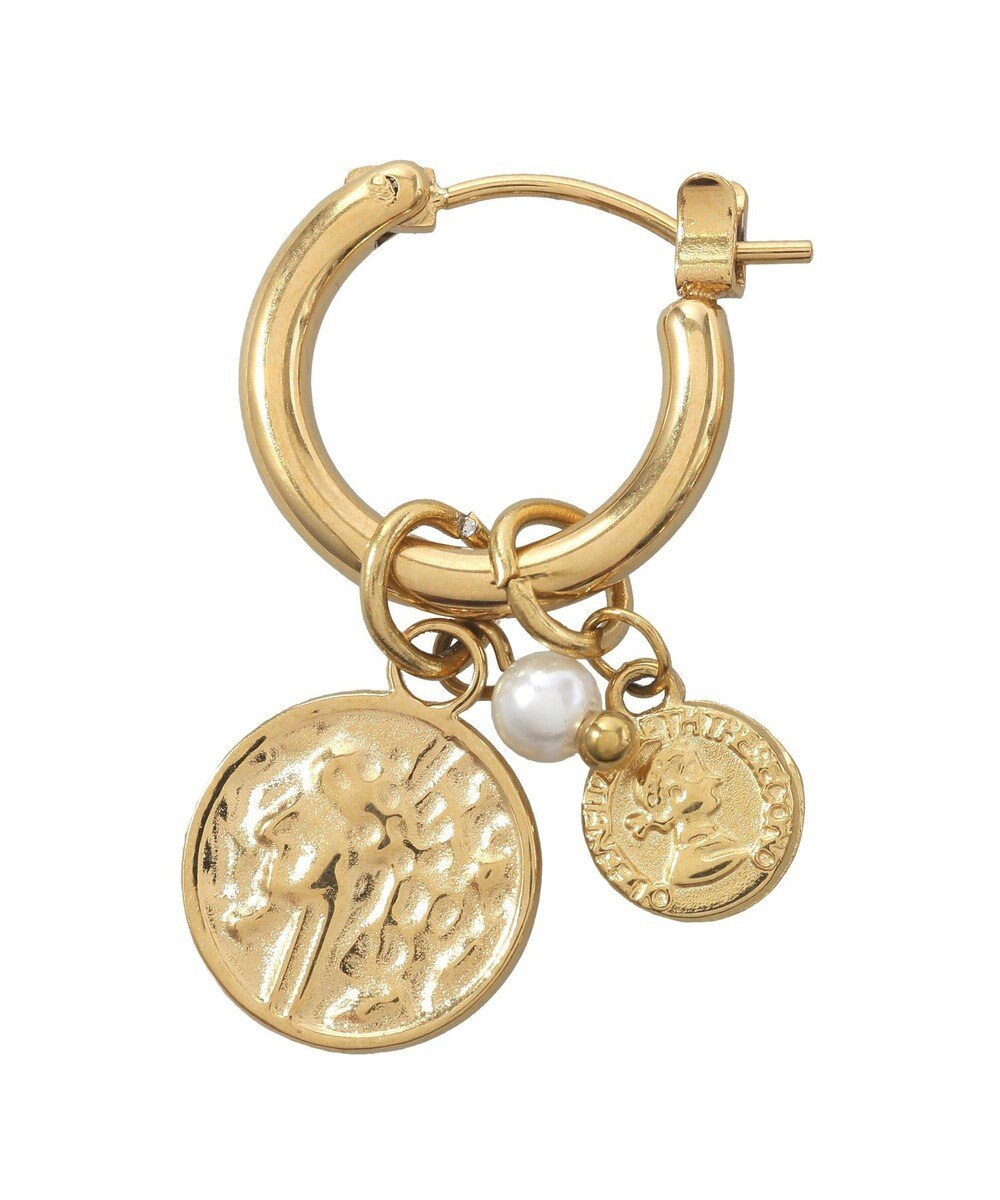 earth music&ecology 【ステンレス】コインフープピアス 