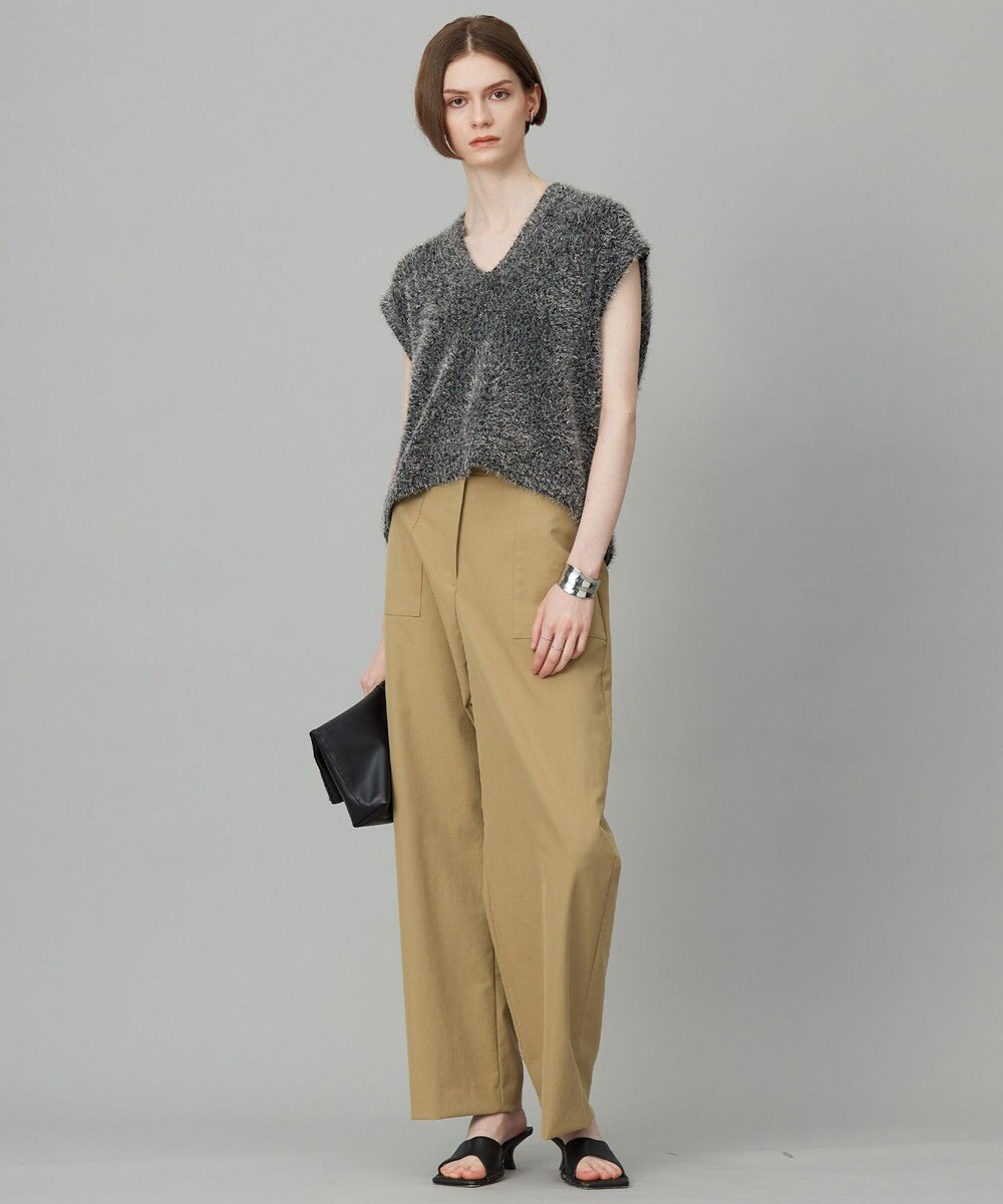 ICB 【洗える】ストレッチピーチツイル バレルパンツ 