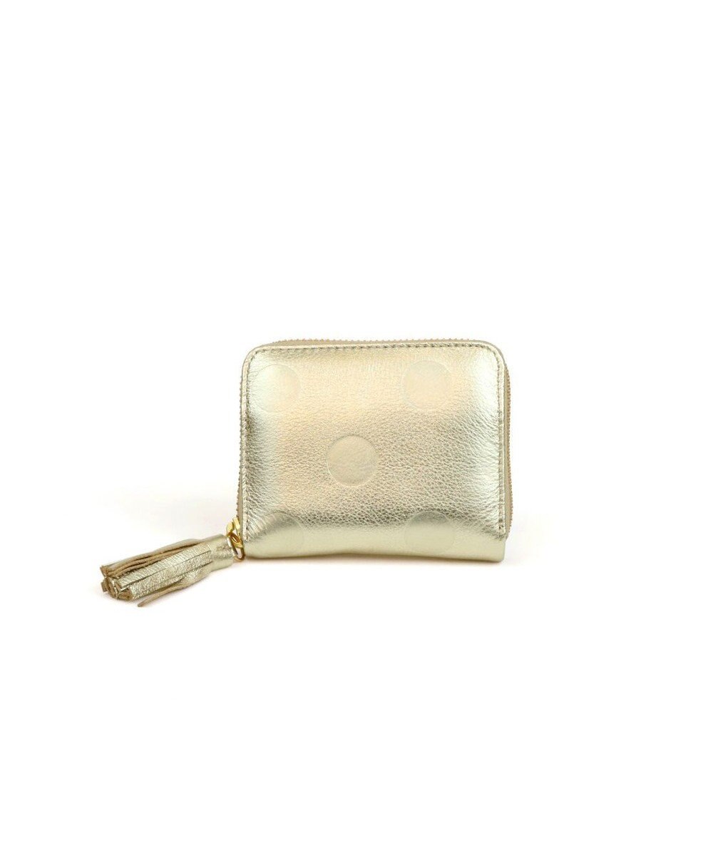 UNBILLION ペルケ perche / ドット型押し・ジャバラカードウォレット 