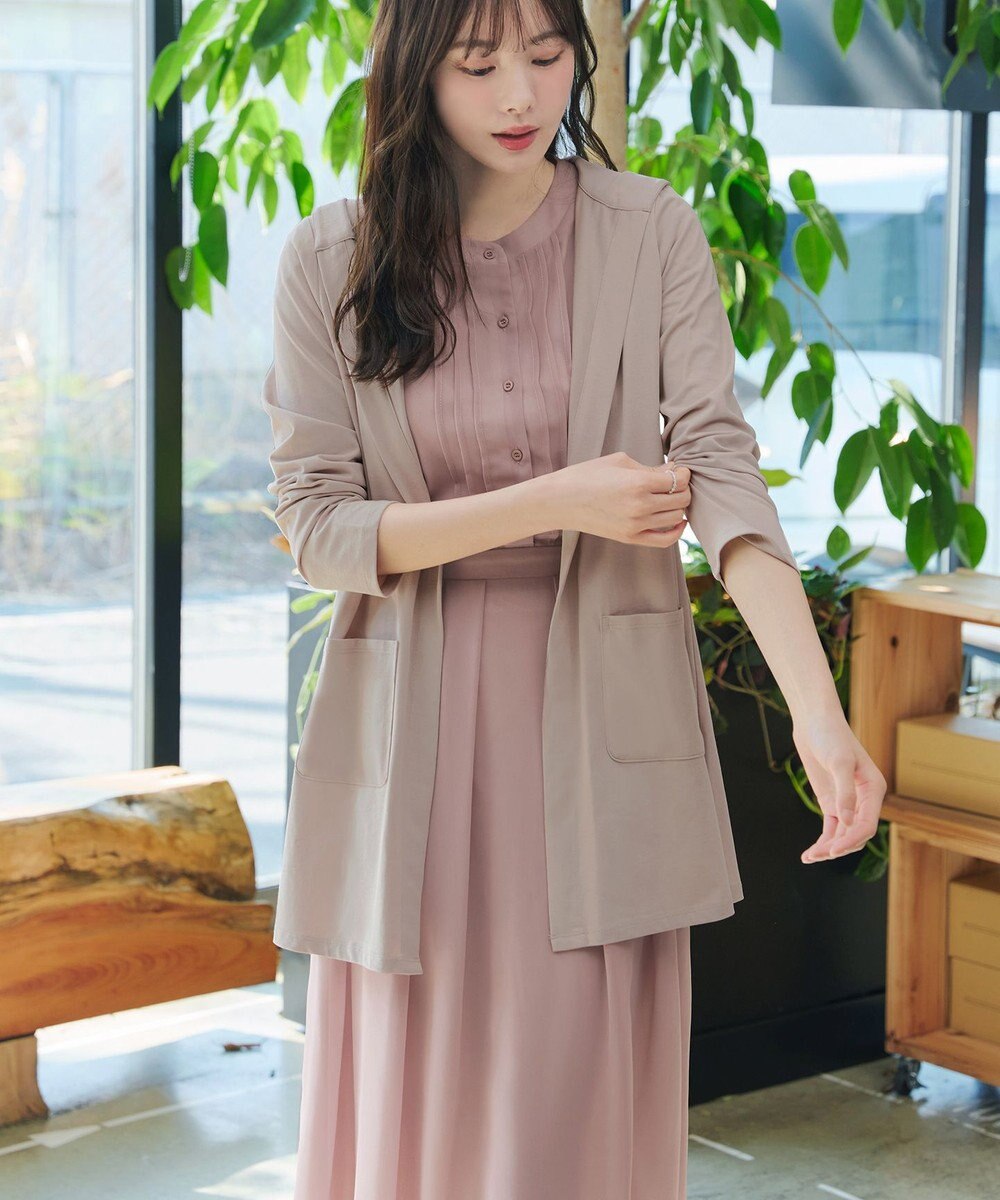 Tiaclasse L 【新色追加】フレアスリーブワンピース 