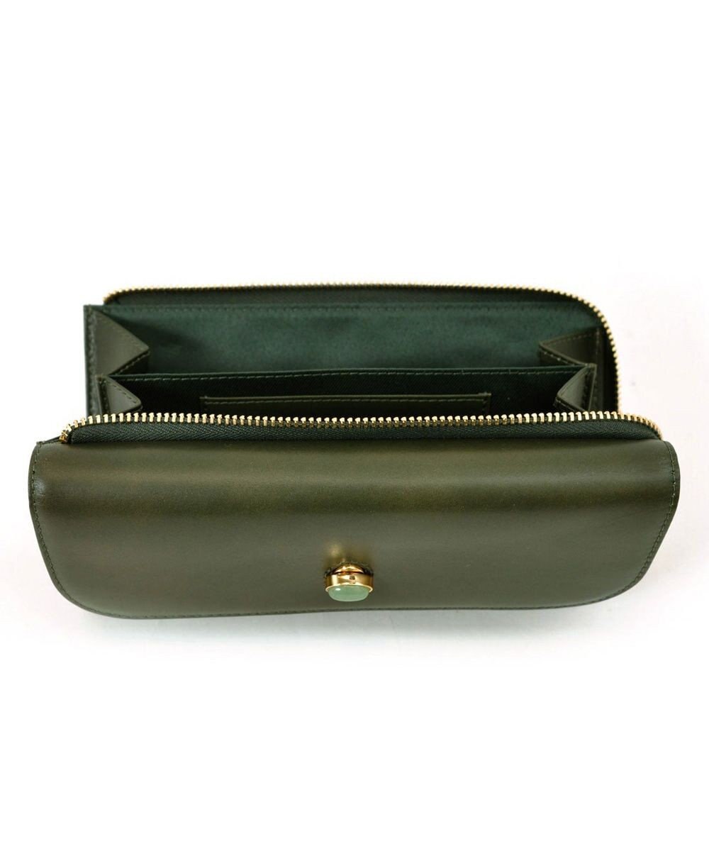 UNBILLION ペルケ perche ジェムストーンヒネリかぶせ長財布 