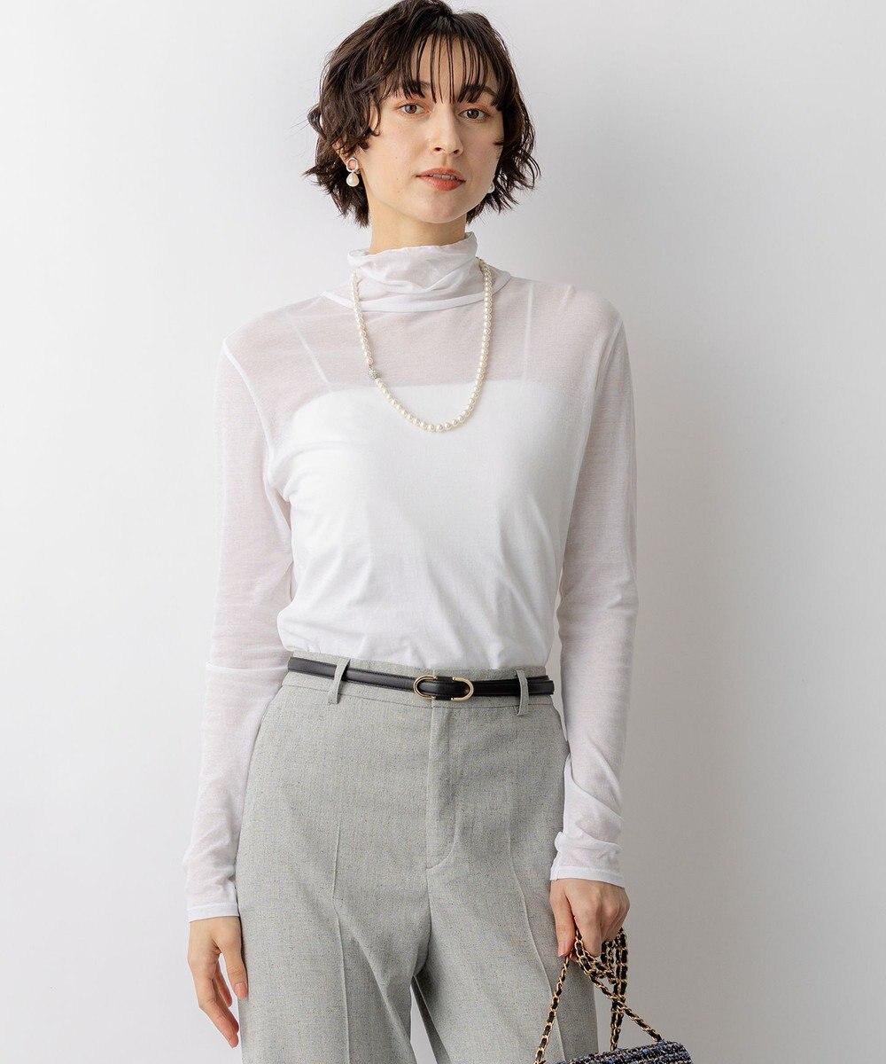 23区 シアーフライス レイヤード タートル カットソー 