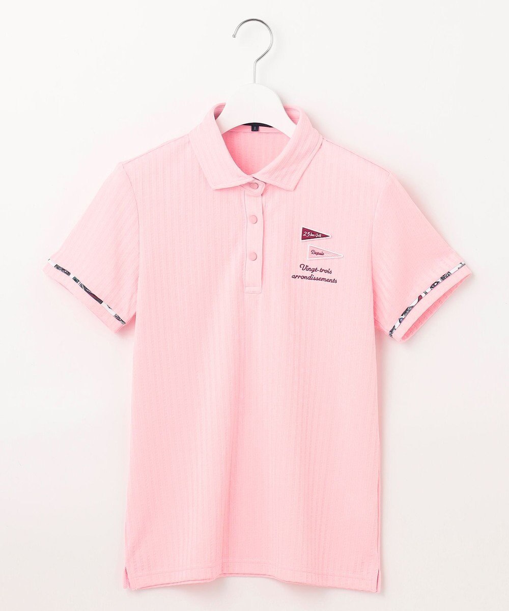 23区GOLF 【WOMEN】【吸水速乾/UVカット】サッカーポロシャツ 