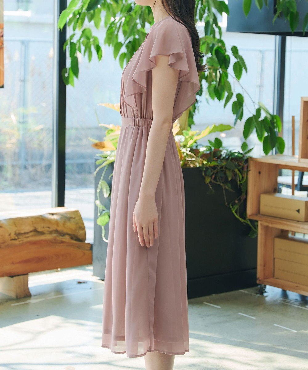 Tiaclasse L 【新色追加】フレアスリーブワンピース 