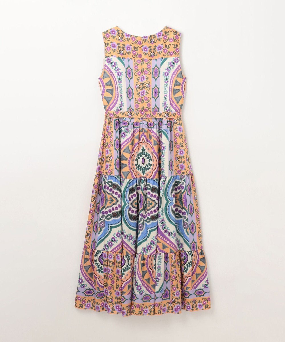 GRACE CONTINENTAL パネルプリントティアードワンピース 